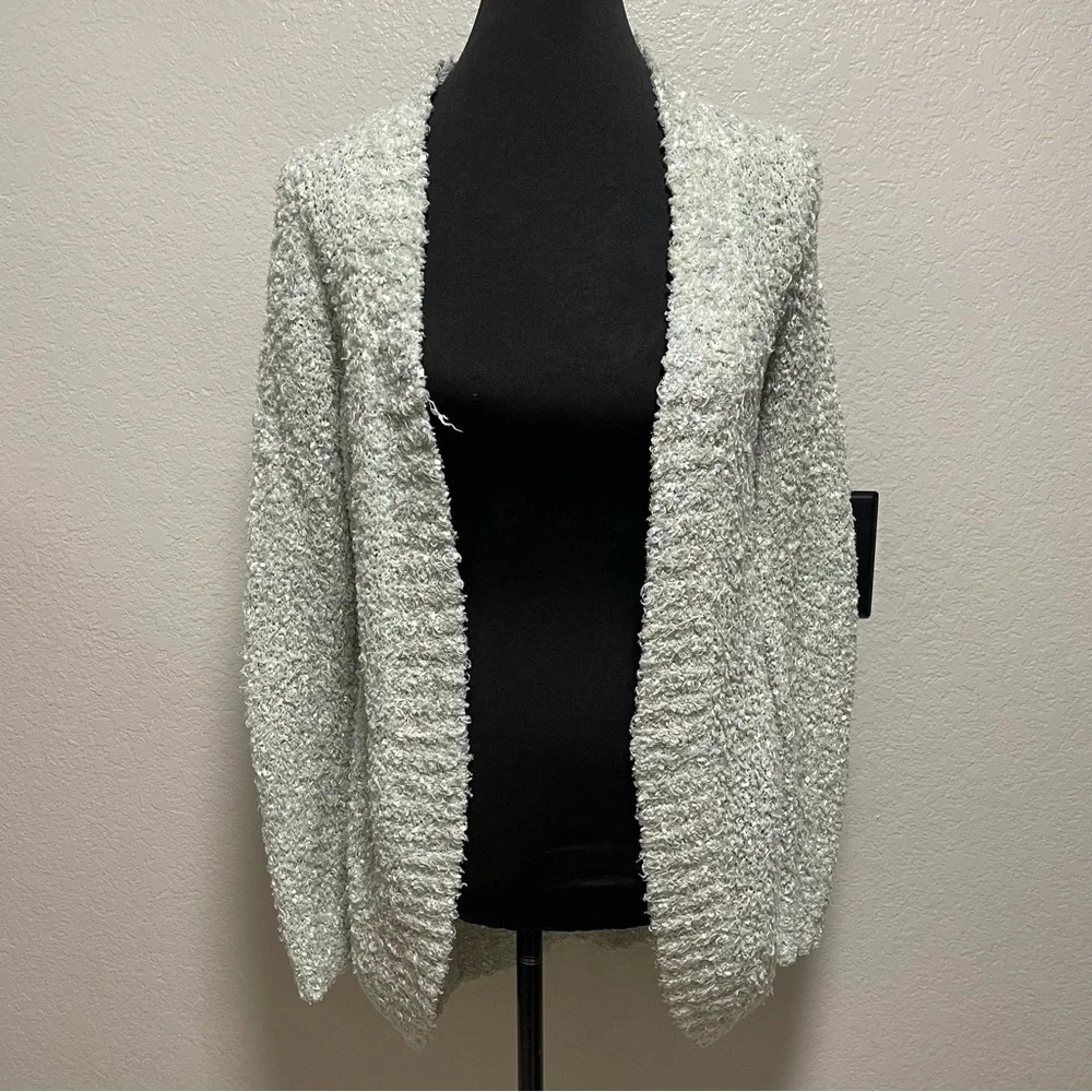 Forever 21 Mint Green open front cozy Maxi cardigan SMALL